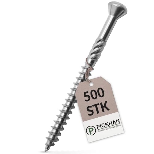 500 Stk Terrassenschrauben 5 x 60 mm für Terrassenbau Edelstahl rostfrei Holzdielen…