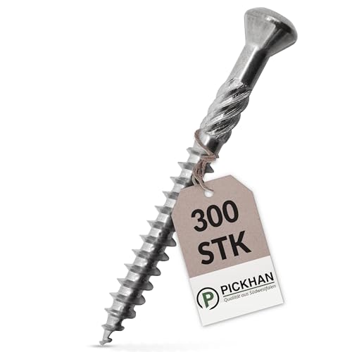 300 Stk Terrassenschrauben 5 x 50 mm für Terrassenbau Edelstahl rostfrei Holzdielen ……