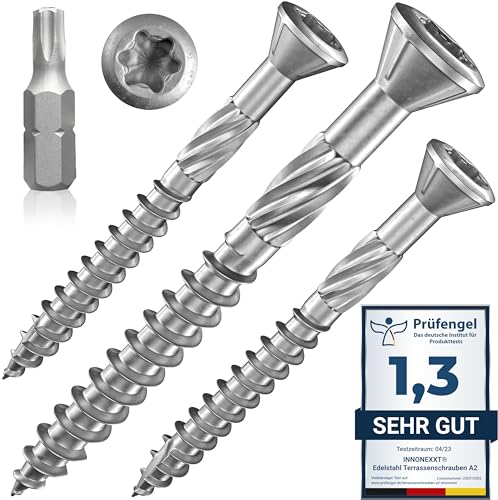 INNONEXXT® Premium Edelstahl Terrassenschrauben C1 inkl. Bit